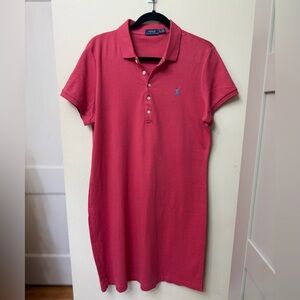Ralph Lauren / XL / Salmon Pink Polo Shirt Dress / Cotton Preppy Spring Summer